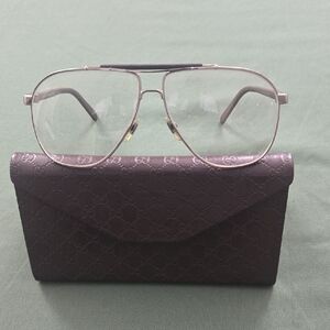 Gucci Gold Aviator Glasses